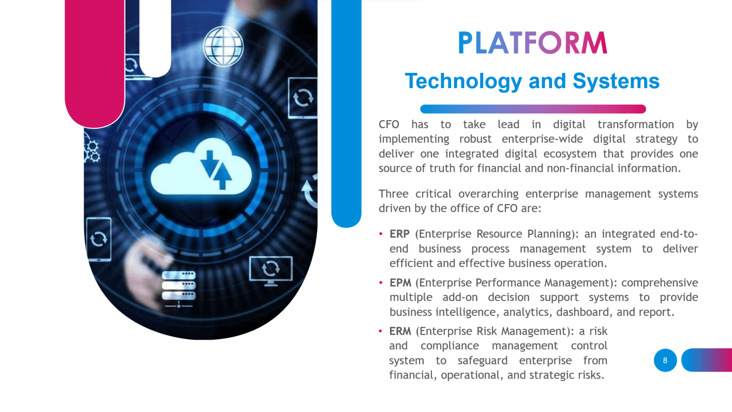 Platform: technology and systems slide image