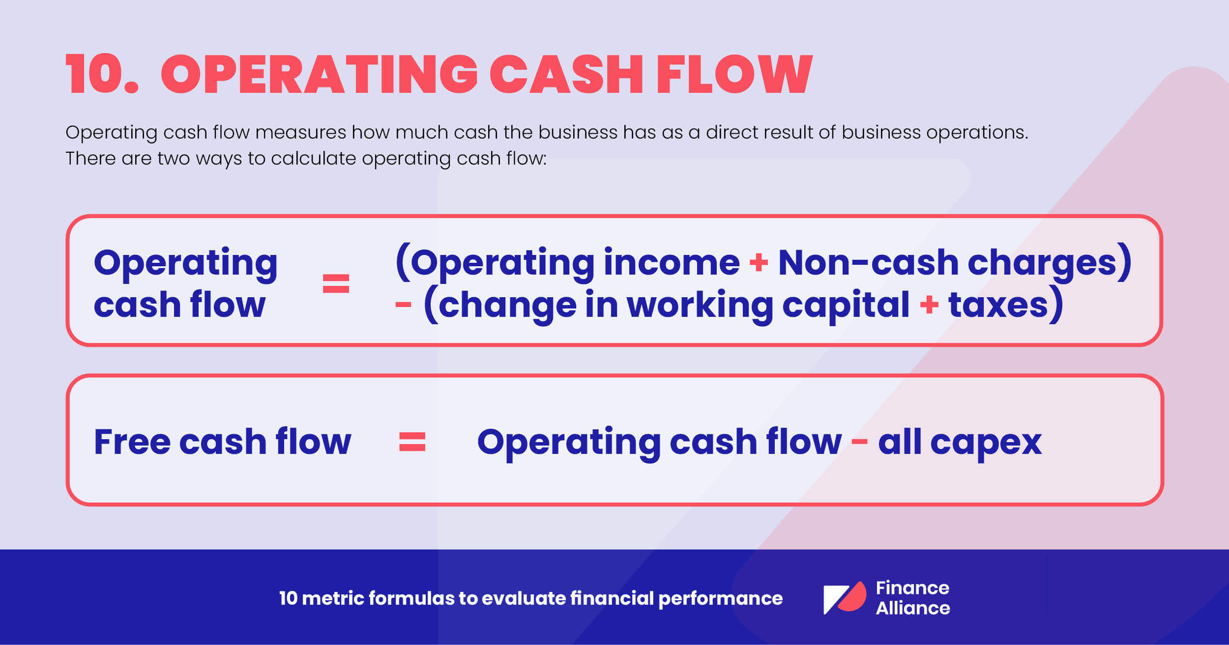 Financial performance analysis metric 10 - Operating cash flow