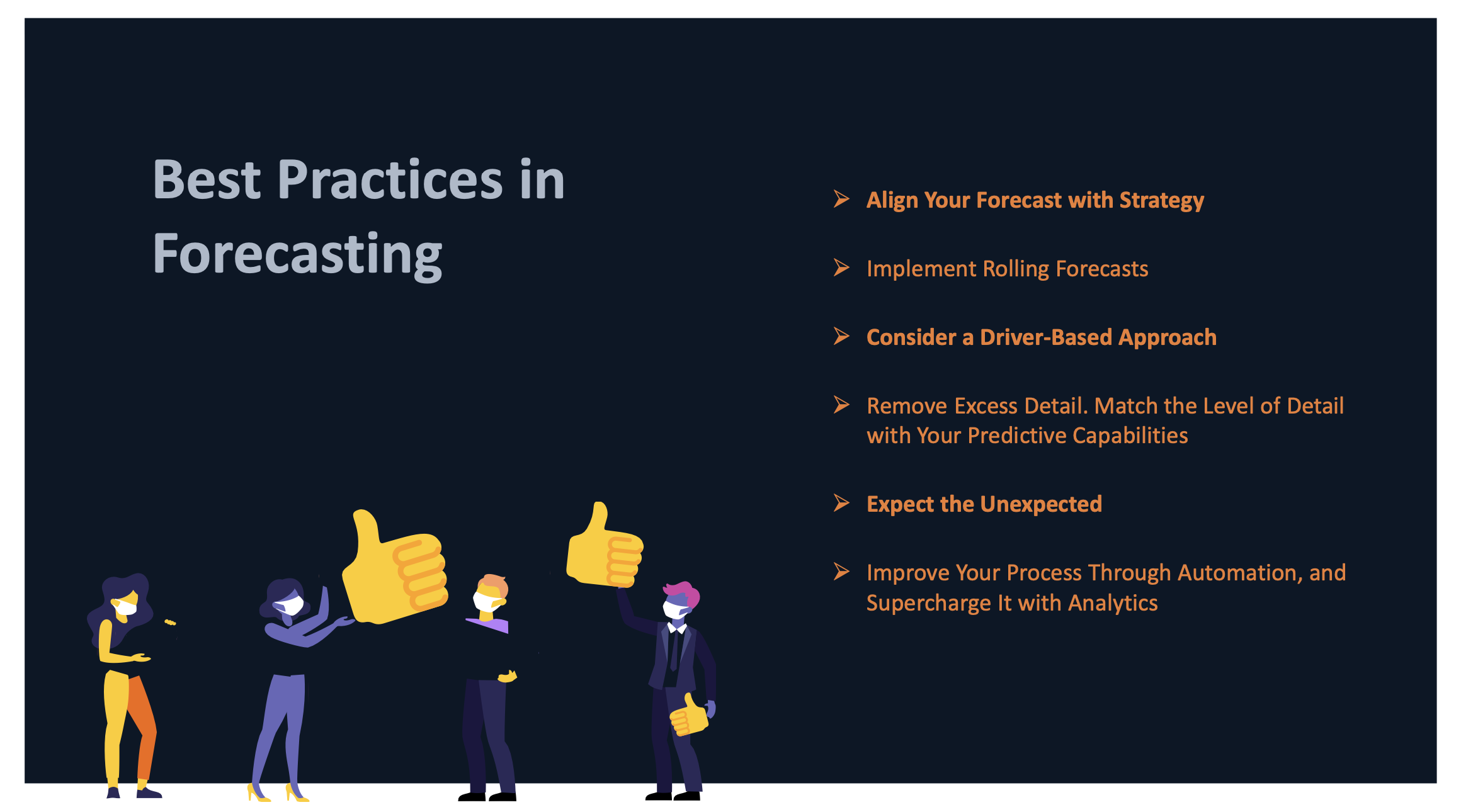 Best practices in forecasting