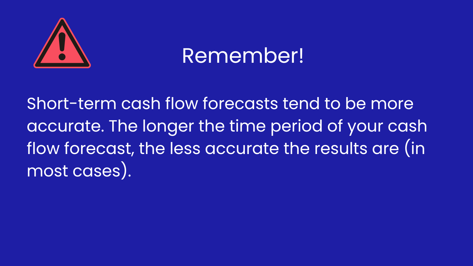 Cash flow forecasting techniques - tip