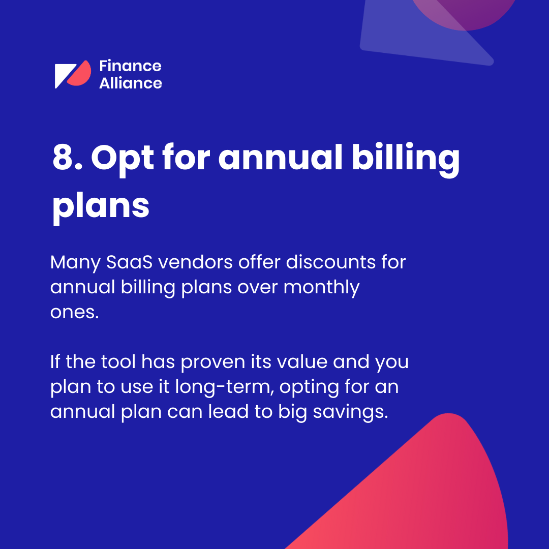 agile software management tip 8 - opt for annual billing plans