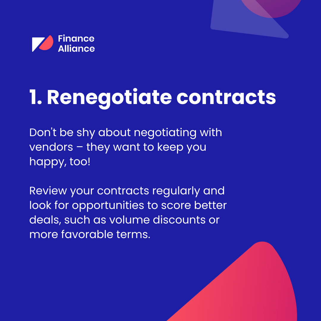 SaaS cost management tip - renegotiate contracts