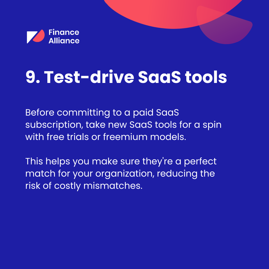 Tip 9 - test SaaS tools