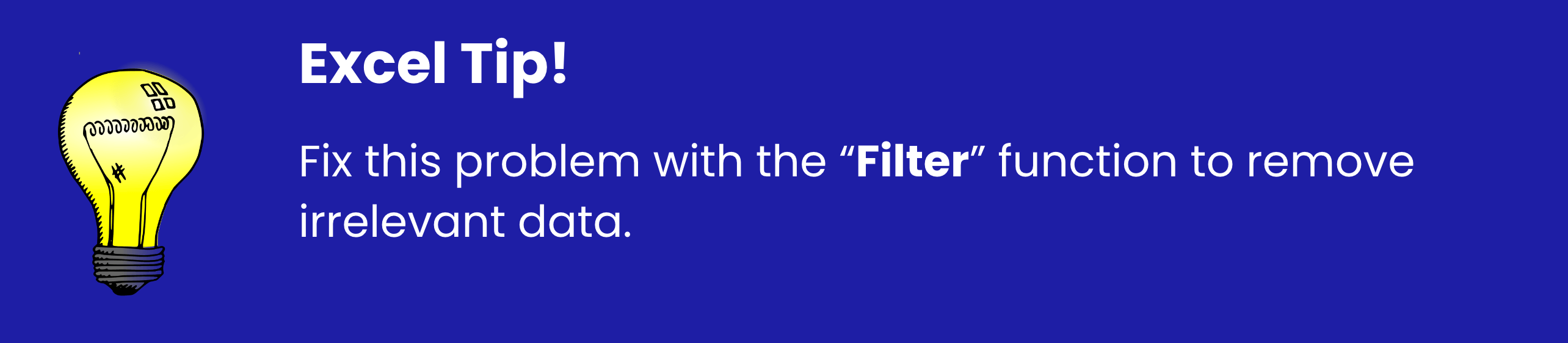 Data cleaning technique tip in Excel - Filter