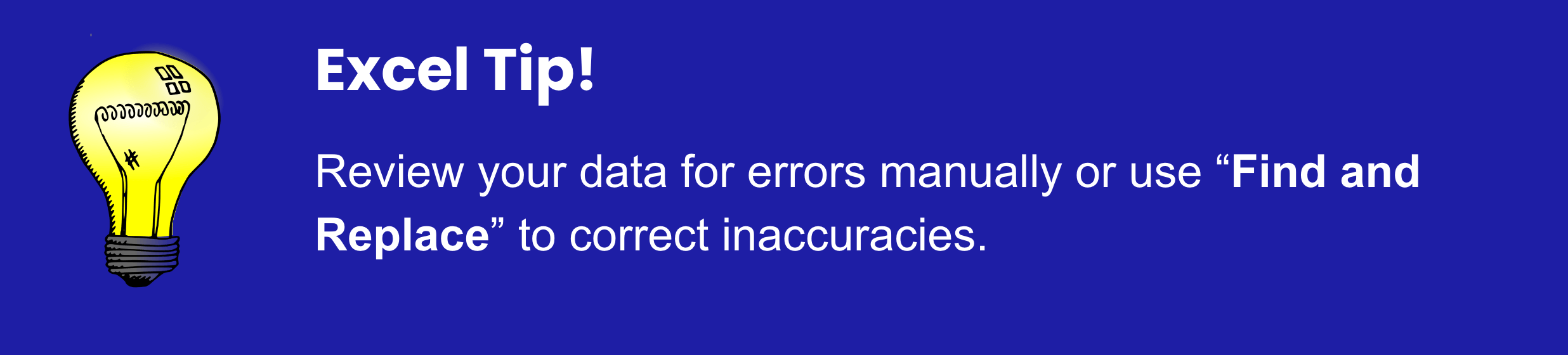 Data cleaning technique tip in Excel - Find and replace