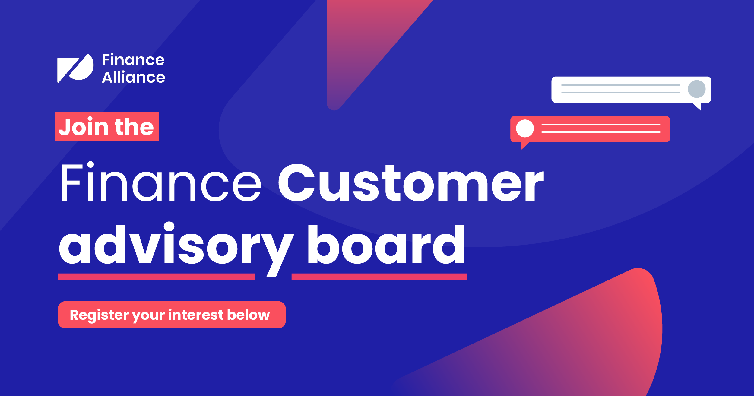 Finance Alliance Customer Advisory Board