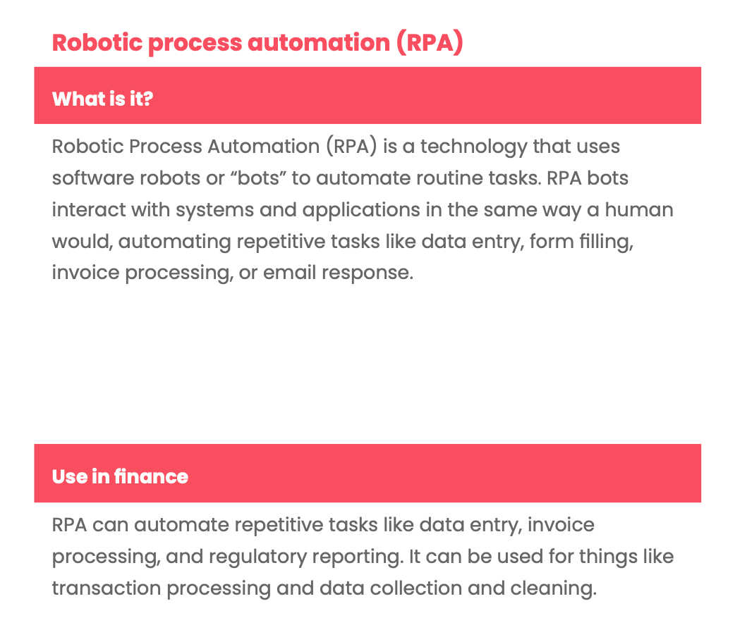 AI in FP&A - RPA