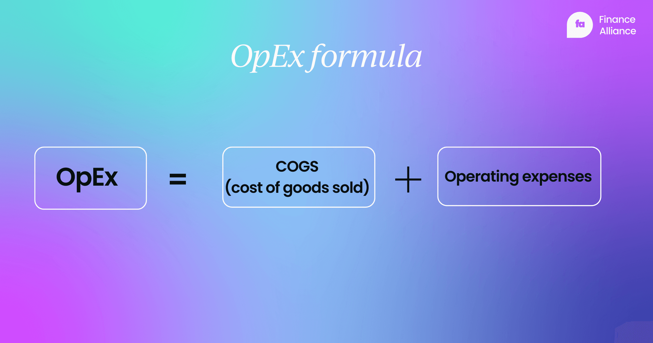 OpEx formula