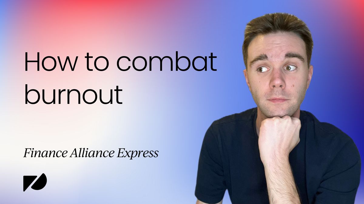 How to combat burnout as a finance professional [video]