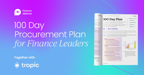 100 day procurement plan for finance leaders