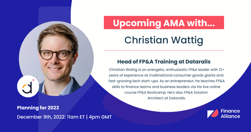AMA | Christian Wattig | Head of FP&A Training at Datarails