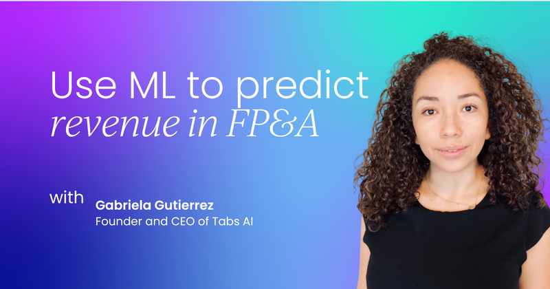 How to predict revenue in FP&A  using machine learning